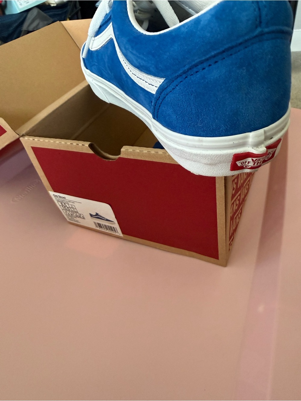 Vans Old Skool Suede Sneakers in Blue & White